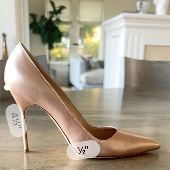 Manolo Blahnik Tan Stiletto Heels - Picture 8 of 8